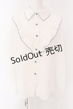 画像: DearMyLoveRose / 上品大人フリルシャツブラウス L シロ O-25-03-17-023-EL-BL-OW-OS