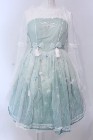 画像: 南鹿鳴（海外ロリィタ） / Butterfly Dream Embroidery　ワンピース S ミント×シロ O-25-03-18-006-LO-OP-IG-OS