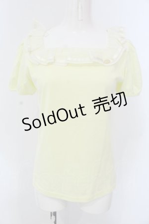 画像: Leur Getter / セーラーフリルカットソー  イエロー O-25-03-18-012-LU-TO-IG-OS