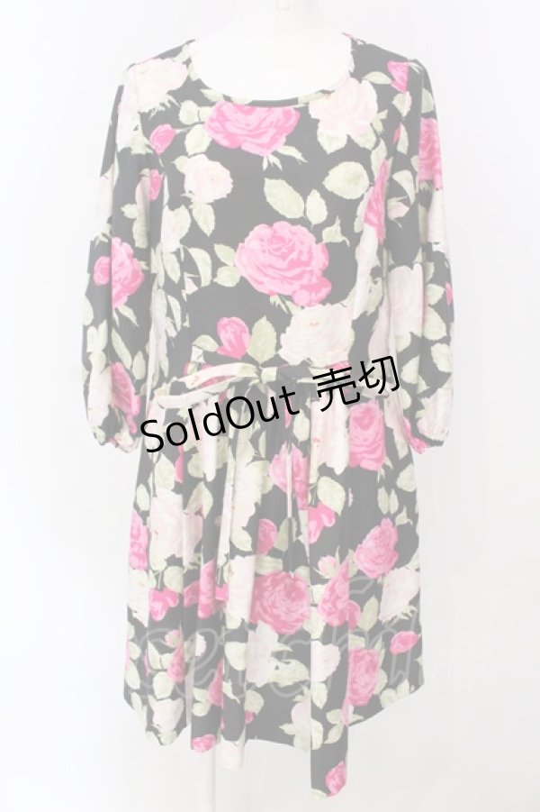 画像1: JESUS DIAMANTE / フェリエワンピ 38 プリンセスJAPONローズ柄 O-25-03-18-013-JE-OP-IG-ZY (1)