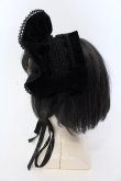 画像4: axes femme kawaii / ベルベットドールハーフボンネット  クロ O-25-03-20-027-AX-AC-IG-OS (4)
