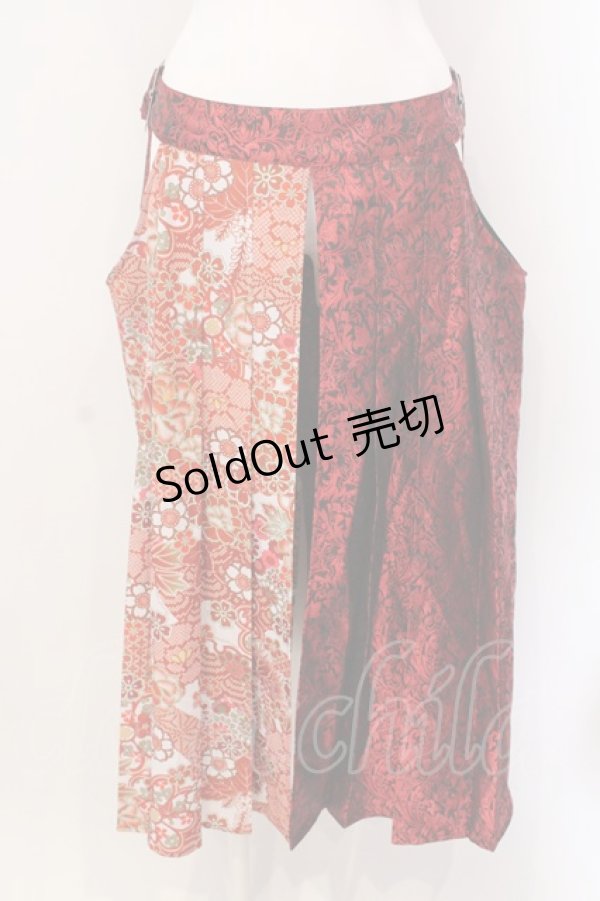 画像1: Qutie Frash / 2024プレミアムセット-繚乱-プリーツラップスカート  レッド O-25-03-20-1027-QU-SK-OW-ZY (1)