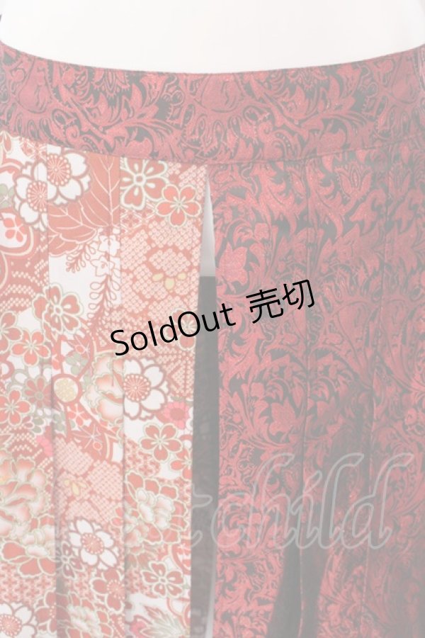 画像2: Qutie Frash / 2024プレミアムセット-繚乱-プリーツラップスカート  レッド O-25-03-20-1027-QU-SK-OW-ZY (2)