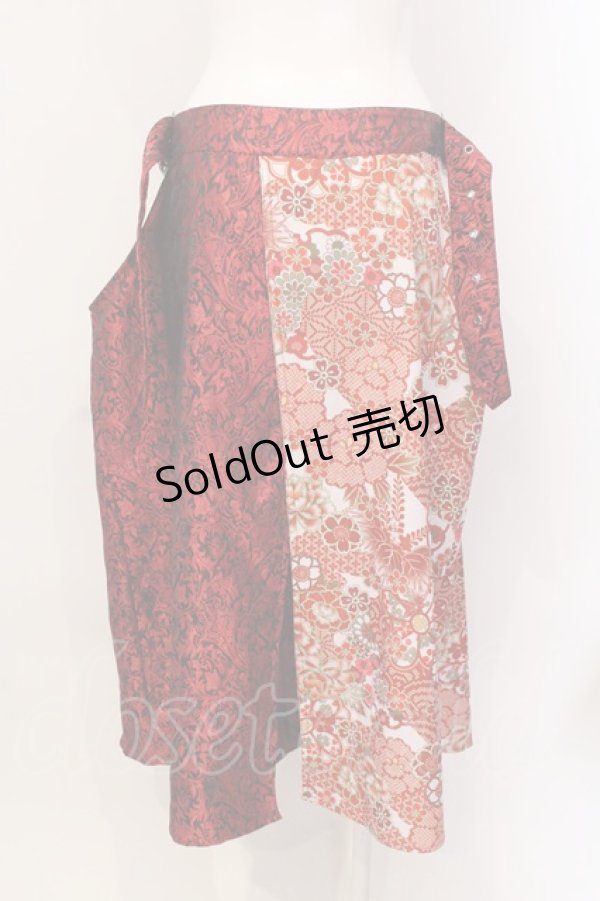 画像4: Qutie Frash / 2024プレミアムセット-繚乱-プリーツラップスカート  レッド O-25-03-20-1027-QU-SK-OW-ZY (4)