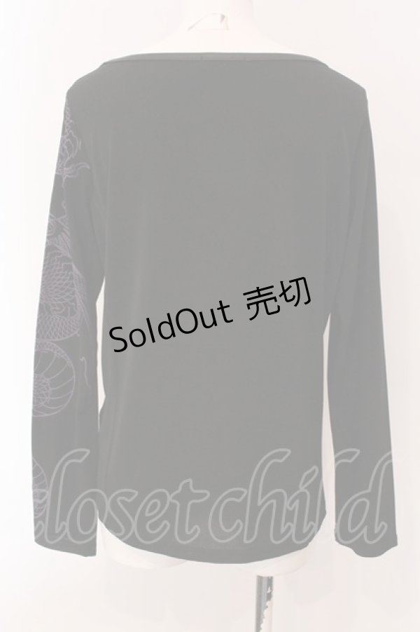 画像3: Qutie Frash / チャイナカットソー  ブラック×パープル O-25-03-20-1003-QU-TO-OW-ZY (3)