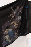 画像2: Qutie Frash / 気楡茶閃洸 ボートネックポンチョ  ブラック×ブルー O-25-03-20-1004-QU-TO-IG-ZY (2)