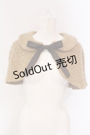 画像: 【SALE】Victorian maiden / プードルニットケープ  キャメル O-25-03-20-1046-CL-TO-OW-ZT224