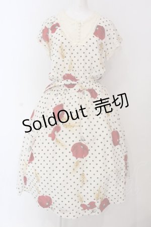 画像: INGEBORG / ポピープリントワンピース  アイボリー O-25-03-20-1049-LO-OP-IG-OS