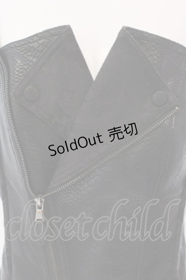 画像2: Qutie Frash / ライダースコルセット M ブラック O-25-03-20-1008-QU-ZA-OW-OS (2)