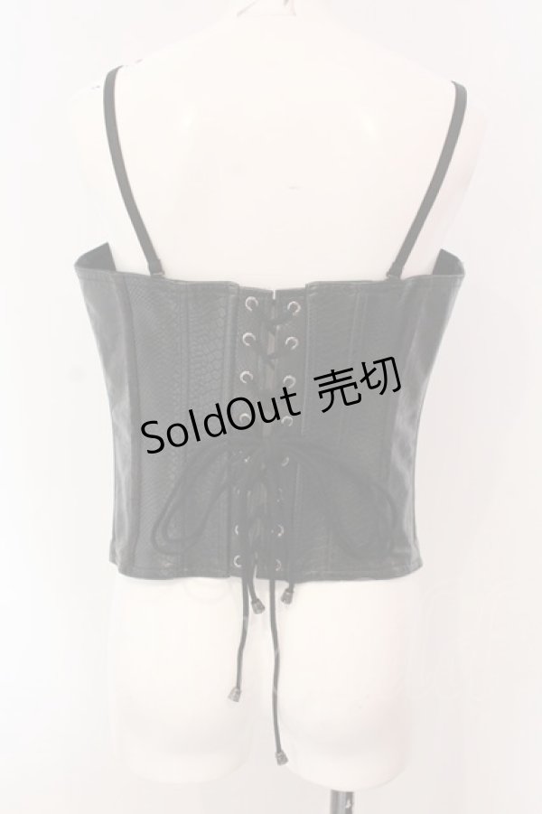 画像4: Qutie Frash / ライダースコルセット M ブラック O-25-03-20-1008-QU-ZA-OW-OS (4)