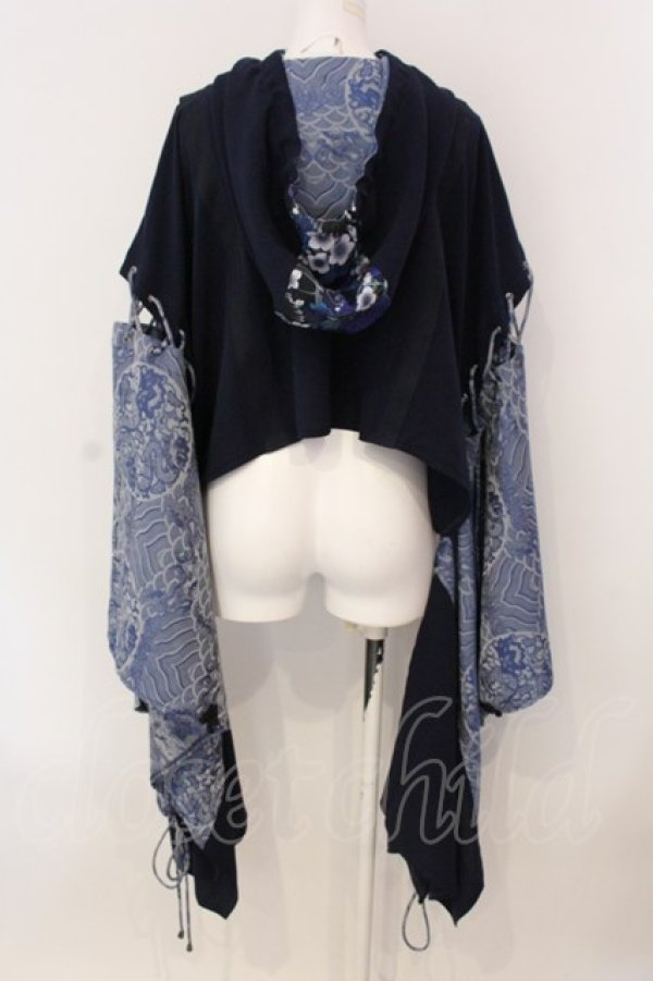 画像4: Qutie Frash / 和柄ショートカーデ  ブルー O-25-03-20-1012-QU-TO-OW-ZY (4)