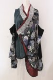 画像1: Qutie Frash / 袖セパレート着物カーデ  ブラック×グリーン×ワイン O-25-03-20-1015-QU-TO-IG-ZY (1)