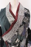 画像2: Qutie Frash / 袖セパレート着物カーデ  ブラック×グリーン×ワイン O-25-03-20-1015-QU-TO-IG-ZY (2)