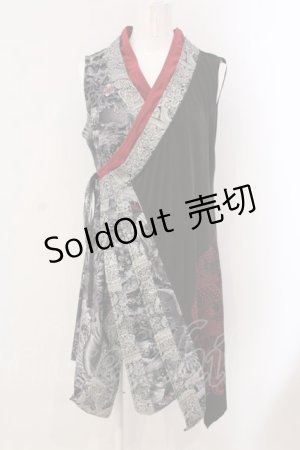 画像: Qutie Frash / 着物チュニック  ブラック O-25-03-20-1020-QU-TO-IG-ZY