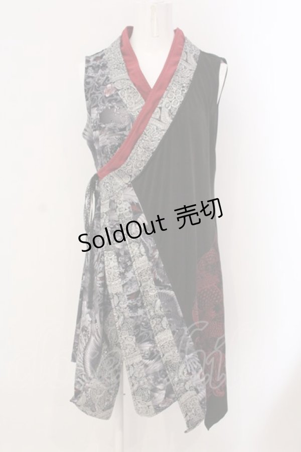 画像1: Qutie Frash / 着物チュニック  ブラック O-25-03-20-1020-QU-TO-IG-ZY (1)
