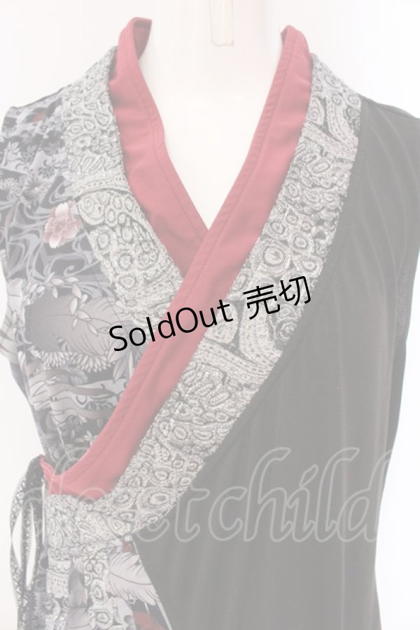 画像2: Qutie Frash / 着物チュニック  ブラック O-25-03-20-1020-QU-TO-IG-ZY (2)