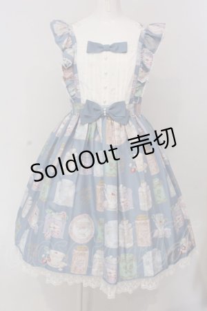 画像: Angelic Pretty / Memorial Tea Museumジャンパースカート  ブルー O-25-03-20-006-AP-OP-OW-OS