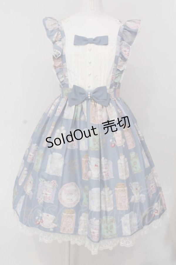 画像1: Angelic Pretty / Memorial Tea Museumジャンパースカート  ブルー O-25-03-20-006-AP-OP-OW-OS (1)
