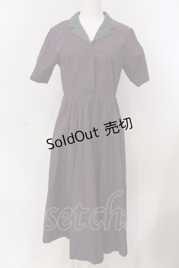 画像1: LEBECCA boutique / 私たちへのワンピース F パープル×グリーン O-25-03-20-2004-EL-OP-OW-OS (1)