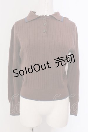 画像: 【SALE】LEBECCA boutique / 献身的なリブニットプルオーバー  ブラウン O-25-03-20-2043-EL-TO-IG-ZT061