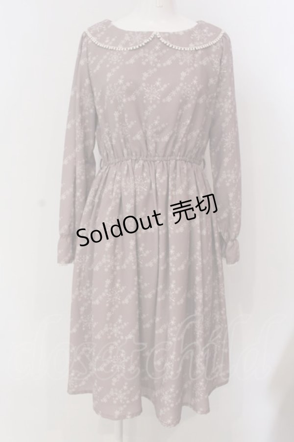 画像1: 【SALE】Fi.n.t / スノー千鳥柄ワンピース  ベージュ O-25-03-20-2046-CA-OP-IG-ZT201 (1)