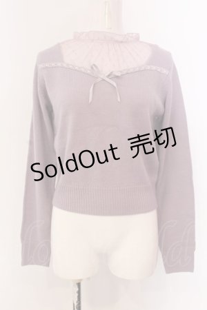 画像: Fi.n.t / ドットチュール切替ニット F ラベンダー O-25-03-20-2048-CA-TO-OW-OS