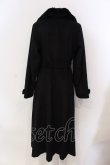 画像4: Maison de FLEUR Petite Robe / ファー付きフレアコート S クロ O-25-03-20-2007-EL-CO-OW-ZT-C048 (4)