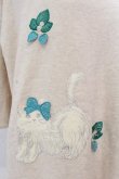 画像2: Franche Lippee / 白猫いちご刺繍カットワンピース  ベージュ O-25-03-20-2008-LO-OP-IG-ZT192 (2)