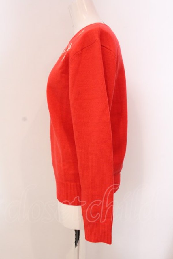 画像3: Franche Lippee / 果実シシュウニット  朱色 O-25-03-20-2001-LO-TO-IG-ZT203 (3)