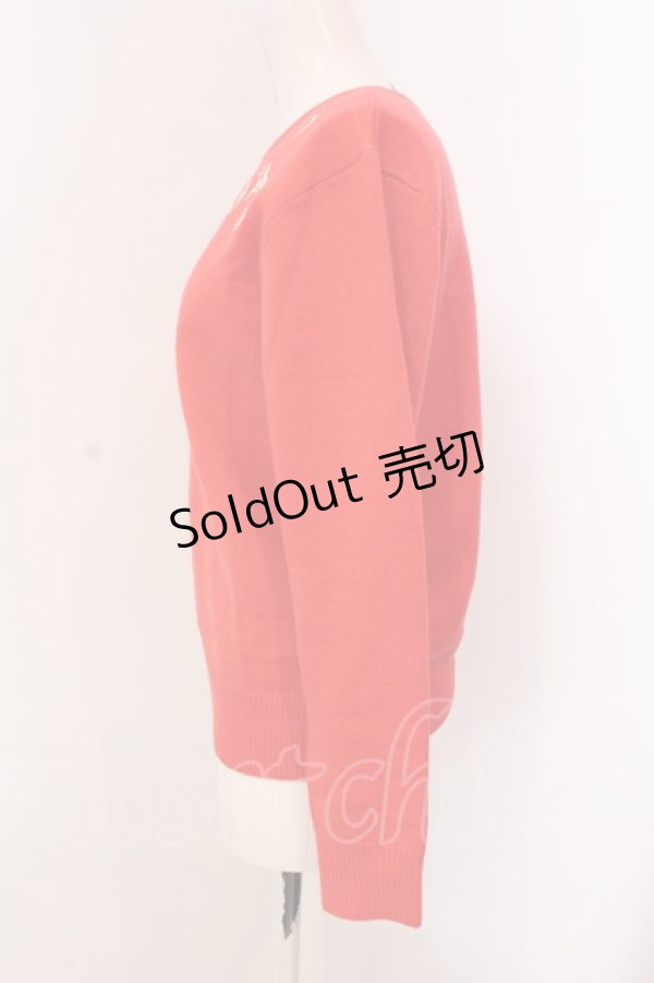 画像3: Franche Lippee / 果実シシュウニット  朱色 O-25-03-20-2001-LO-TO-IG-ZT203 (3)