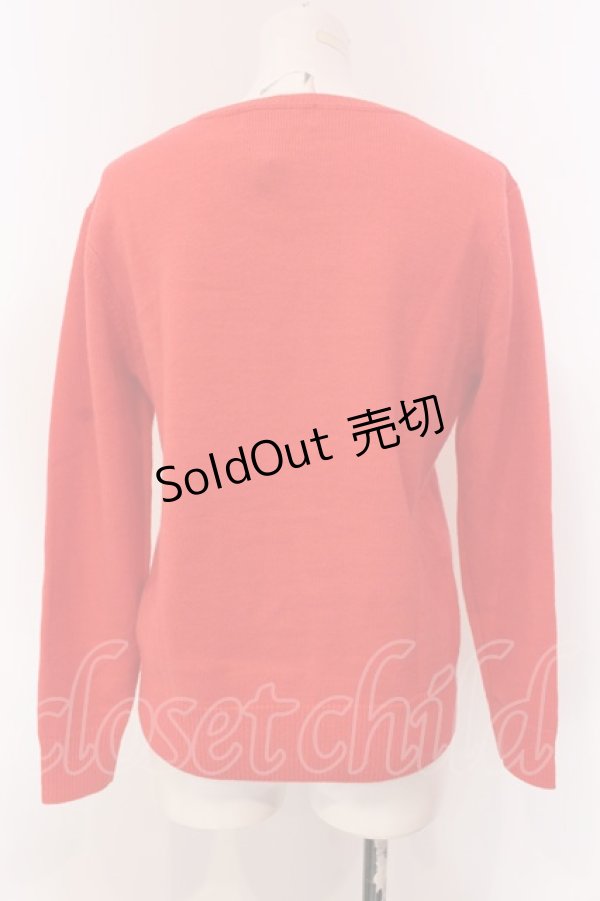 画像4: Franche Lippee / 果実シシュウニット  朱色 O-25-03-20-2001-LO-TO-IG-ZT203 (4)