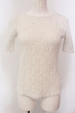 画像: Franche Lippee / 総レーストップス M シロ O-25-03-20-2021-LO-TO-OW-ZT205