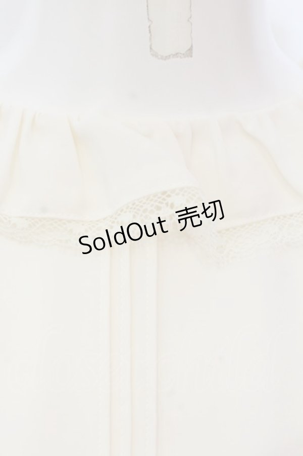 画像2: an another angelus / タック使いシフォンプルブラウス F オフホワイト O-25-03-20-2028-CA-BL-OW-OS (2)