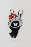 画像2: Cherir la femme / うさぎくまワッペンラウンドネックカットカーディガン M キナリ O-25-03-20-2030-LO-TO-OW-ZT140 (2)