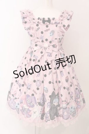画像: Angelic Pretty / Happy Treat Partyジャンパースカート  ピンク O-25-03-20-008-AP-OP-OW-OS