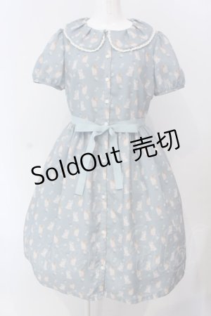 画像: Emily Temple cute / small meowワンピース  ブルーグレー O-25-03-20-010-ET-OP-OW-OS