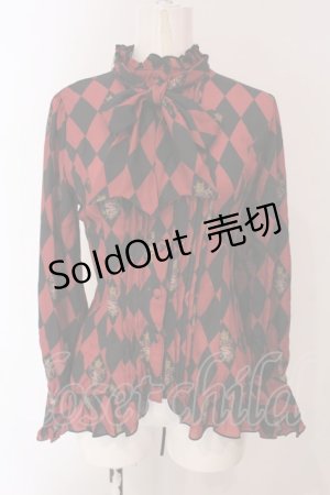 画像: ATELIER PIERROT / Diamond Circus ブラウス  レッド×ブラック O-25-03-20-013-EL-BL-IG-OS