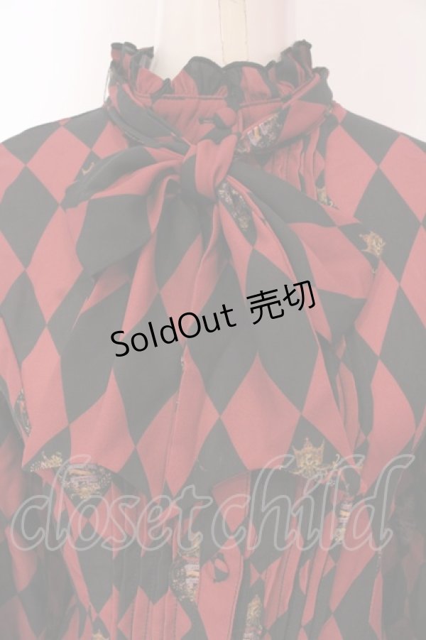 画像2: ATELIER PIERROT / Diamond Circus ブラウス  レッド×ブラック O-25-03-20-013-EL-BL-IG-OS (2)
