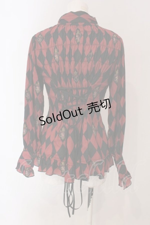 画像5: ATELIER PIERROT / Diamond Circus ブラウス  レッド×ブラック O-25-03-20-013-EL-BL-IG-OS (5)