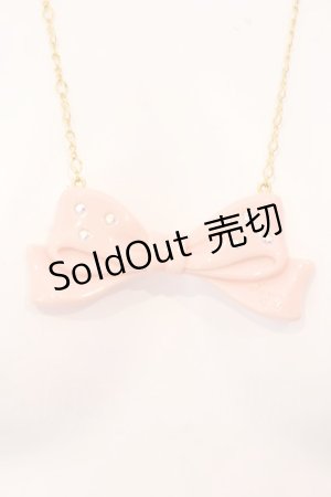 画像: Leur Getter / リボンネックレス  ピンク×ゴールド O-25-03-20-016-LU-AC-IG-OS