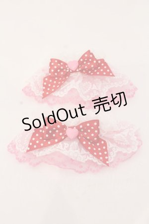 画像: Angelic Pretty / Lovely Dotリボン配色お袖とめ  濃ピンク×シロ×アカ O-25-03-20-022-AP-ZA-OW-OS