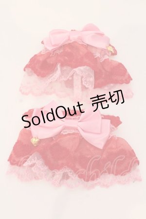 画像: Angelic Pretty / ハートチャーム配色お袖とめ  アカ×濃ピンク O-25-03-20-023-AP-ZA-OW-OS