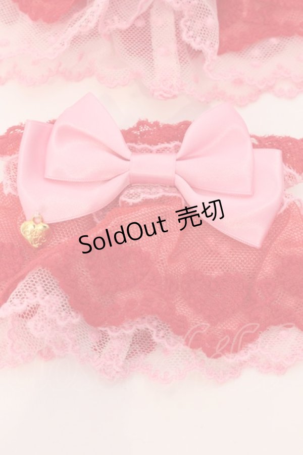 画像2: Angelic Pretty / ハートチャーム配色お袖とめ  アカ×濃ピンク O-25-03-20-023-AP-ZA-OW-OS (2)