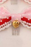 画像2: Angelic Pretty / Lovely Dot配色リボンコーム  ピンク×アカ O-25-03-20-024-AP-AC-OW-OS (2)