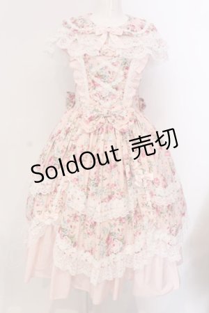 画像: metamorphose / フローレンスケープ付きジャンパースカート 1 ピンク O-25-03-22-005-ME-OP-OW-OS