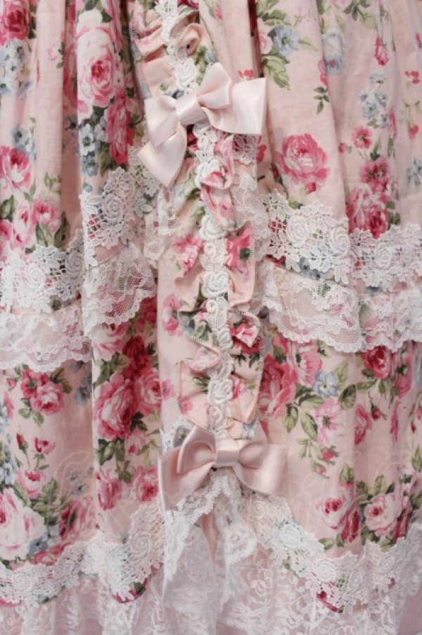 画像3: metamorphose / フローレンスケープ付きジャンパースカート 1 ピンク O-25-03-22-005-ME-OP-OW-OS (3)