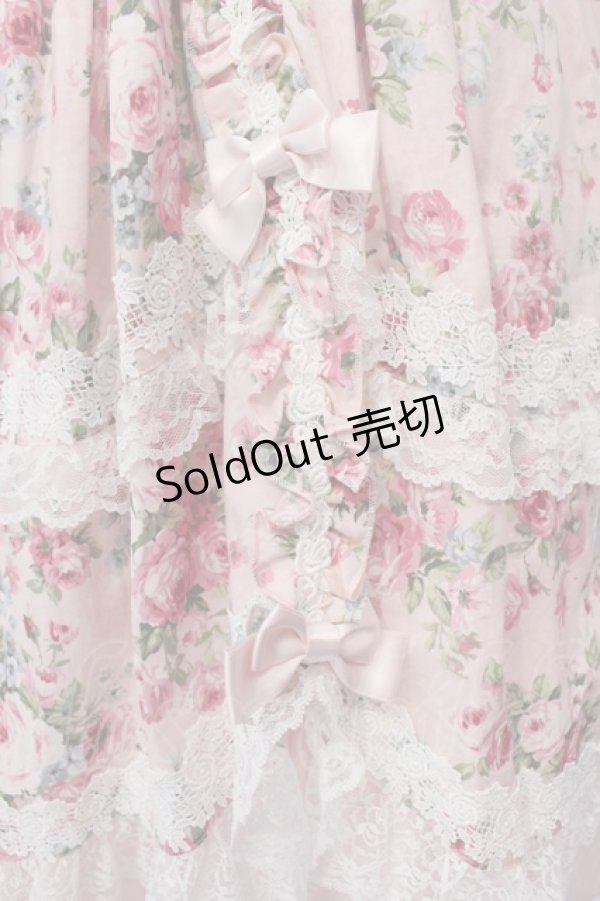 画像3: metamorphose / フローレンスケープ付きジャンパースカート 1 ピンク O-25-03-22-005-ME-OP-OW-OS (3)