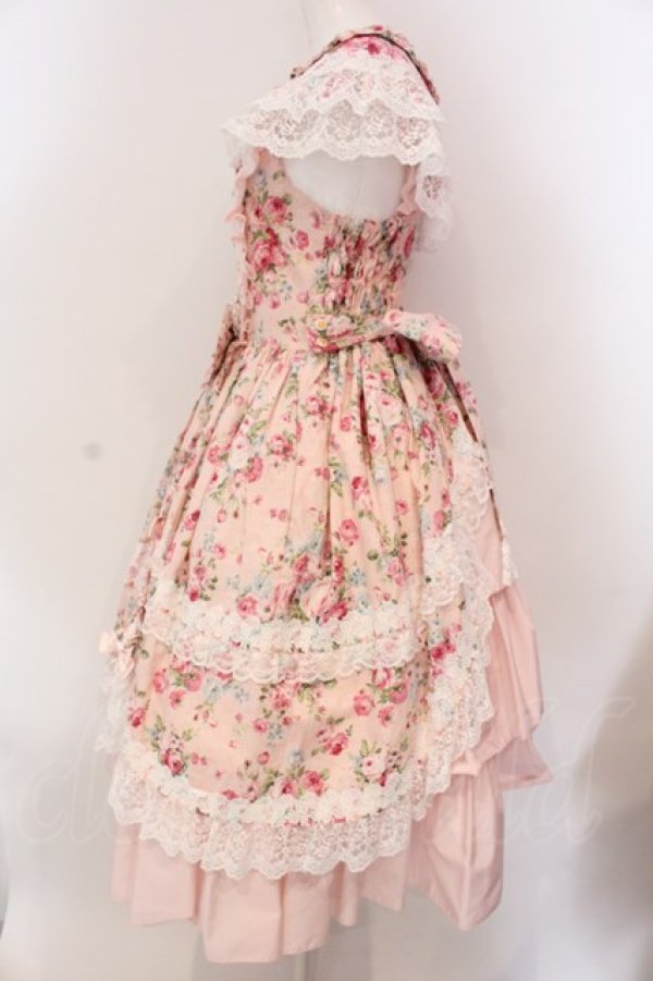 画像4: metamorphose / フローレンスケープ付きジャンパースカート 1 ピンク O-25-03-22-005-ME-OP-OW-OS (4)