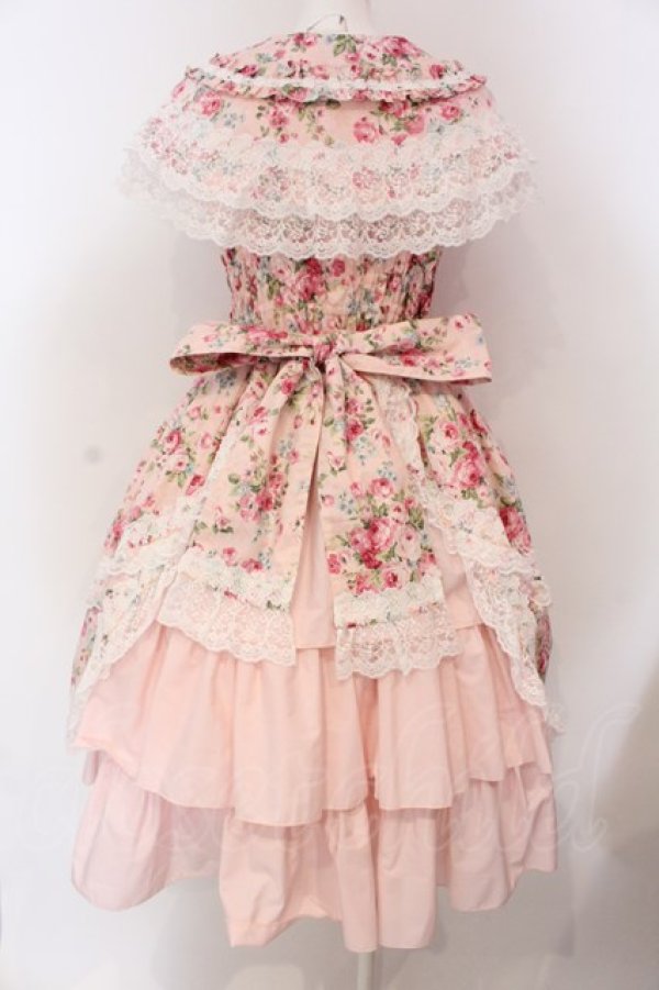 画像5: metamorphose / フローレンスケープ付きジャンパースカート 1 ピンク O-25-03-22-005-ME-OP-OW-OS (5)