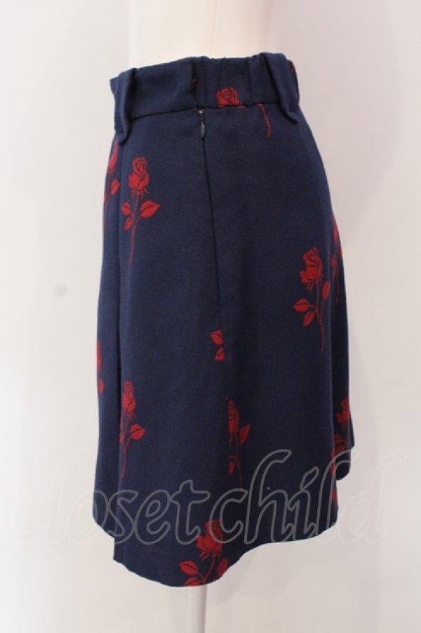 画像3: MILK / Rose Jacquardミニスカート  ネイビーベース O-25-03-22-008-ML-SK-OW-OS (3)
